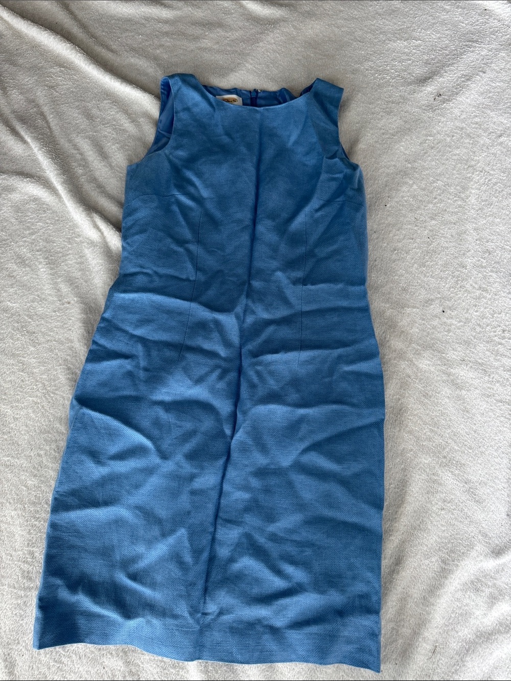 Talbots linen Sleeveless Blue Dress